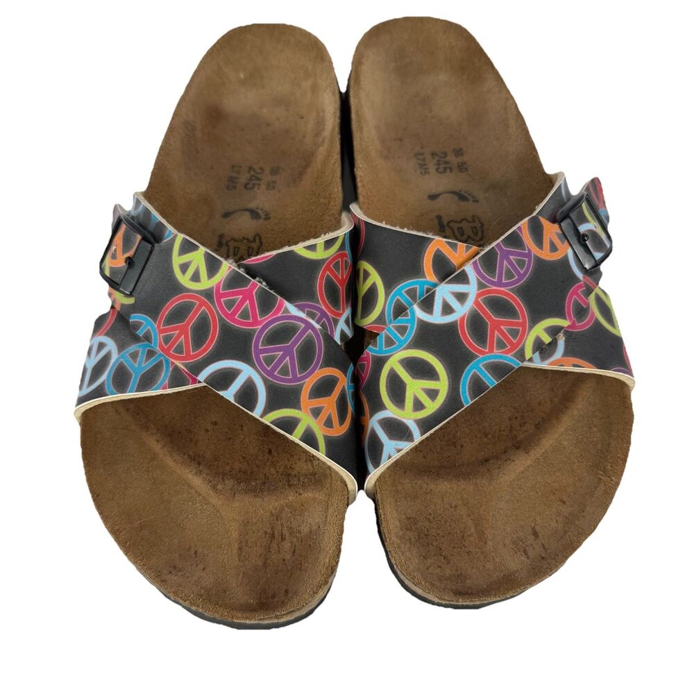 Birkenstock Birki's Leather Peace Sign Sandals Women's Size 7